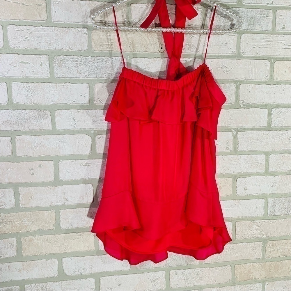Parker Nashley Silk Blend Ruffle Halter Top Size S - Picture 6 of 9